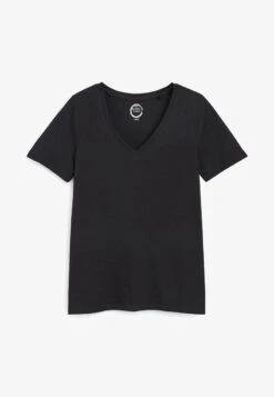 Next ESSENTIALS SHORT SLEEVE V-NECK - T-Shirt Basic - Black -Next 00a2600e326346b6bdccef4e5c879943