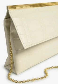 Next Clutch - Bone Cream Croc Effect -Next 02ef5047a36044d8889aa0f4c56a57b3