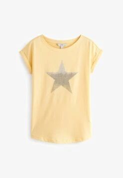 Next SPARKLY SHORT SLEEVE STANDARD - T-Shirt Print - Yellow -Next 07c713f132724ae481f5d8f741f1fd68