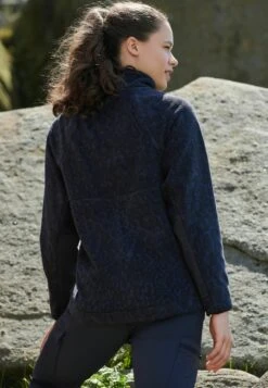 Next OUTDOOR POPPER NECK - Fleecepullover - Slate Navy Blue Animal -Next 07ee153dbd1944d5acfd60fc5d03cedf