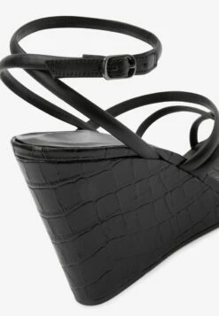 Next SIGNATURE SQUARE TOE - High Heel Sandalette - Black -Next 097b890f355748beb6eac48b9c20344f