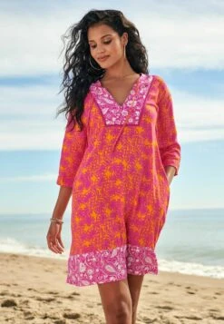 Next KAFTAN WITH STANDARD - Freizeitkleid - Pink Orange Splice Print -Next 0a78865298c14e2d86ea020f6209c509 1