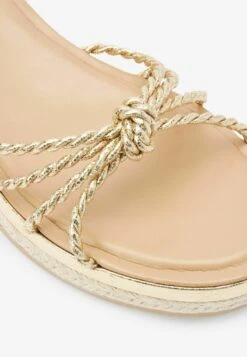 Next FOREVER COMFORT KNOT DETAIL STANDARD - Keilsandalette - Gold -Next 0bc41d8dceb94d1c8f82321436814173