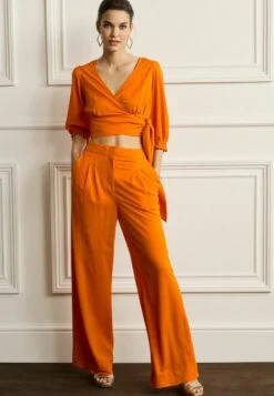 Next WIDE LEG STANDARD - Stoffhose - Orange