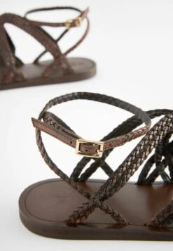 Next SIGNATURE PLAITED ANKLE WRAP STANDARD - Riemensandalette - Tan Brown -Next 1189b54ddc8a44d6a935b58fa5aa1be7