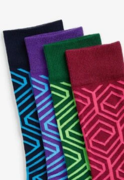Next PATTERN 4 PACK - Socken - Bright Geo -Next 150f01f9d4544a59b34f4e47cbddac2c
