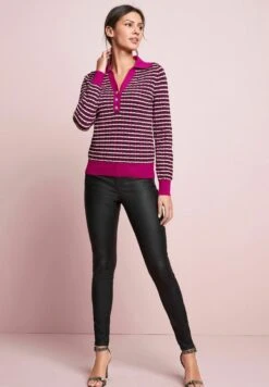 Next GEM BUTTON GEOMETRIC STANDARD - Strickpullover - Pink