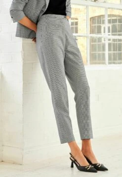 Next TAILORED HIGH WAISTED - Chino - Black White Check -Next 16e81b21a3004c8883a17886ac83d22e