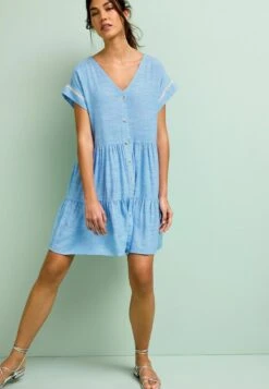 Next BLEND TIERED - Blusenkleid - Blue Chambray