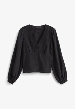 Next CORSET DETAIL LONG SLEEVE STANDARD - Bluse - Black -Next 19138939d6f14ba6b69f531b410206df