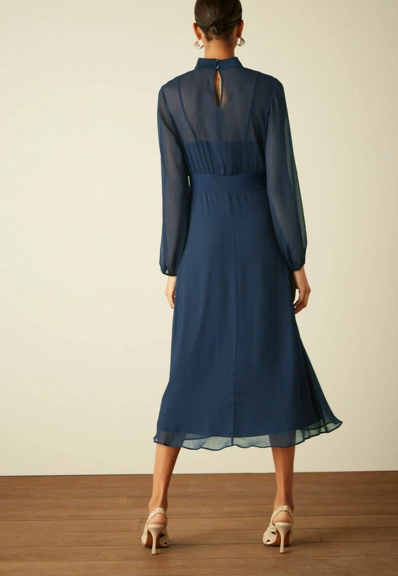 Next LONG SLEEVE SHEER LAYER - Freizeitkleid - Navy Blue 2 Next LONG SLEEVE SHEER LAYER - Freizeitkleid - Navy Blue – Bild 2