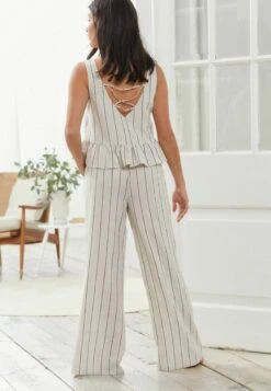 Next SET STANDARD - Nachtwäsche Set - Cream Stripe