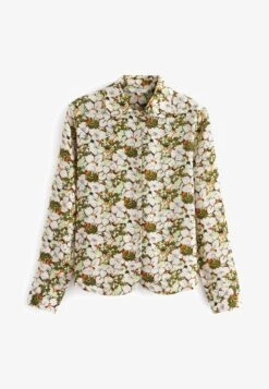 Next LONG SLEEVED TEXTURE STANDARD - Hemdbluse - Cream Floral -Next 1f8ebcc1246d4ccc860b5f12bed92d7a