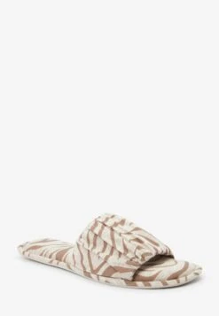 Next SOFT STANDARD - Pantolette Flach - Oatmeal Zebra Animal -Next 202481b09c5f433c88dae31b89cb6fa9