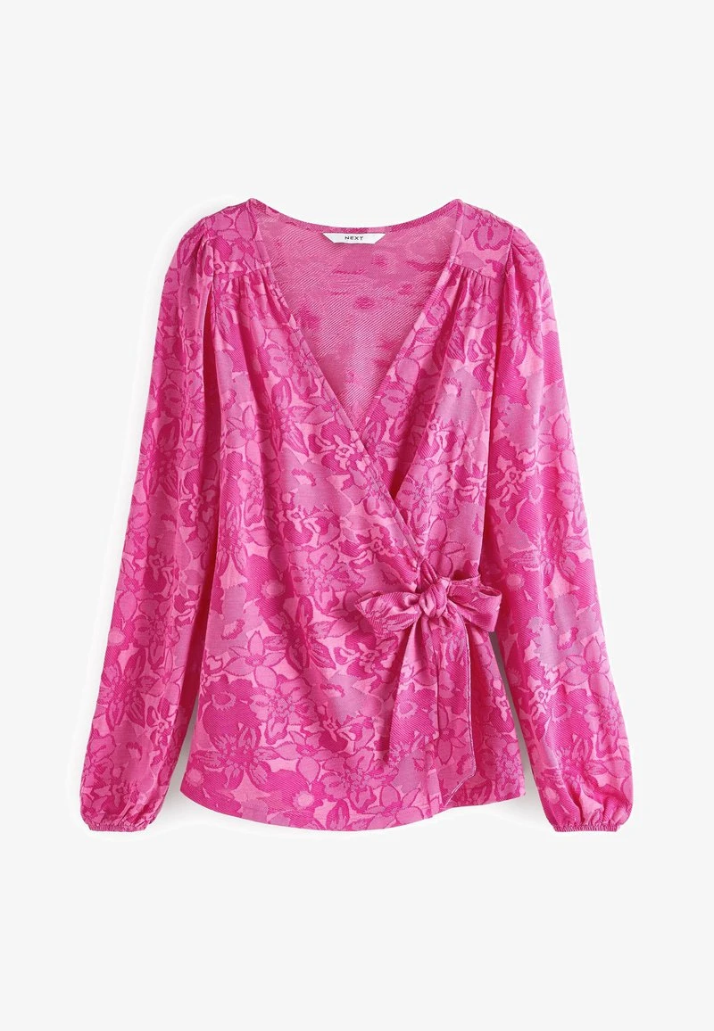 Next LONG SLEEVE TIE WRAP JACQUARD STANDARD - Bluse - Pink 5 Next LONG SLEEVE TIE WRAP JACQUARD STANDARD - Bluse - Pink – Bild 5
