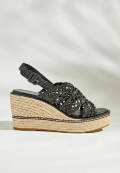 Next FOREVER COMFORT® MACRAME STANDARD - Keilsandalette - Black -Next 20a64a7a006945c9984a1bc6383eedf1
