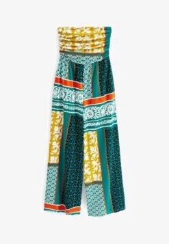 Next BANDEAU - Jumpsuit - Teal Blue Scarf Print -Next 211c6879dacf4900a49483e783d73143