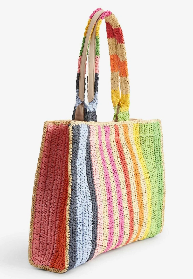 Next STRAW - Shopping Bag - Multi Stripe 6 Next STRAW - Shopping Bag - Multi Stripe – Bild 6