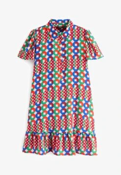 Next SHORT SLEEVE STANDARD - Blusenkleid - Multi Geo Print -Next 247ceae6a53d4458aa64dd6b02249a79