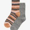Next THERMAL ANKLE 2 PACK STANDARD - Socken - Grey Striped