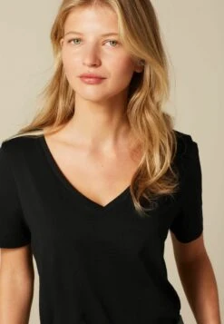 Next ESSENTIALS SHORT SLEEVE V-NECK - T-Shirt Basic - Black -Next 27097bb96c3547c4ba86779d3abaf851