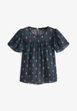 Next SHORT SLEEVE - Bluse - Navy Blue Ditsy -Next 271aa482bb80473c98087e3ce68c44e6