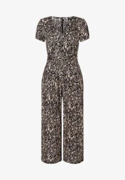 Next ABSTRACT PRINT STANDARD - Jumpsuit - Black Ecru Cream -Next 283a01013437401c84c2e783eb13592f