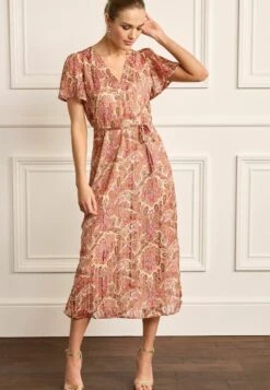 Next KAFTAN NECK TIE WAIST MIDI STANDARD - Freizeitkleid - Pink Paisley -Next 28edc0e147884087acf4b730d4b78d9c 1