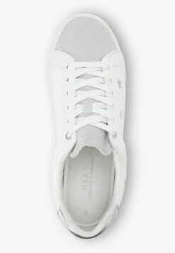 Next FOREVER COMFORT EMBROIDERED STAR WIDE FIT - Sneaker Low - White Silver -Next 28fc47739a8a4f51b4d5b0cdf46390c0