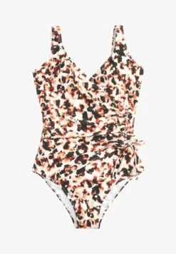 Next RUCHED SIDE SHAPE ENHANCING - Badeanzug - Brown Animal -Next 29499e4add8e4931af9c1d952c0a697f