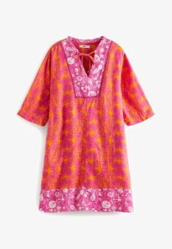 Next KAFTAN WITH STANDARD - Freizeitkleid - Pink Orange Splice Print -Next 2aee1aba76bd4c2099866e501db21062