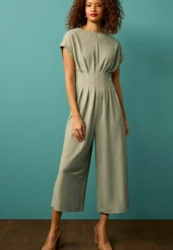 Next SHORT SLEEVES PLEATED CORSET DETAIL WIDE LEG STANDARD - Jumpsuit - Green -Next 2b9e702c54234f32b9ee3726755c4a8a 1
