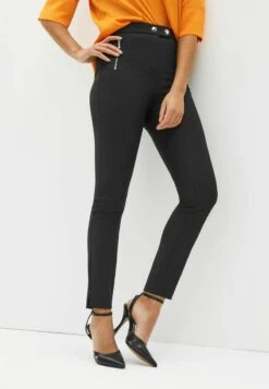 Next ELASTIC BACK ZIP DETAIL STANDARD - Stoffhose - Black