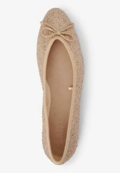 Next FOREVER COMFORT SPARKLY BOW - Klassischer Ballerina - Champagne Gold -Next 2f74a956aa0a409fa55952c08c189144