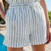 Next STRIPE ELASTICATED PULL ON - Shorts - Blue