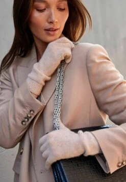 Next CASHMERE GLOVES - Fingerhandschuh - Oatmeal Cream