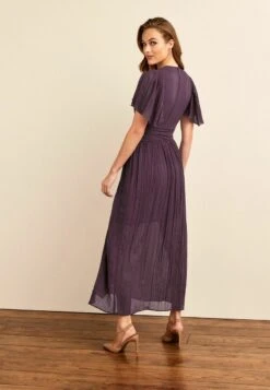 Next PLEATED SHORT SLEEVES STANDARD - Maxikleid - Purple -Next 3212a840f9944dbfb18b66240e437ece