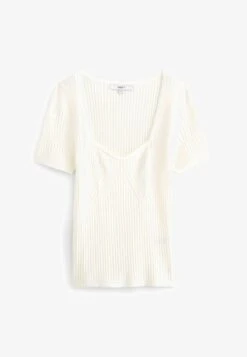 Next CORSET DETAIL SWEETHEART NECK STANDARD - T-Shirt Basic - White -Next 32d3664dc6bd430298d724f20c888363