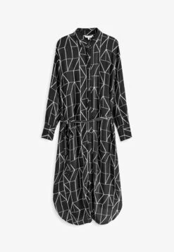 Next SCION GEO LONG SLEEVE - Freizeitkleid - Black -Next 3366000e8a1e4f7f9fc239e4da743cdc