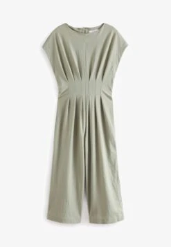 Next SHORT SLEEVES PLEATED CORSET DETAIL WIDE LEG STANDARD - Jumpsuit - Green -Next 337c67a25b494cafa4866f621a3a6173
