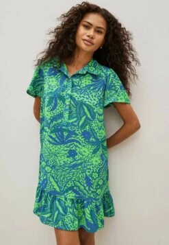 Next SHORT SLEEVE STANDARD - Blusenkleid - Celia Birtwell Green Blue Floral -Next 33aa76faac424e0d89193459fa177810