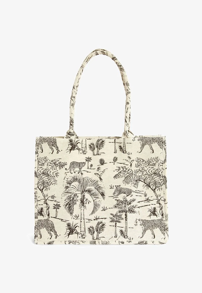 Next JACQUARD STANDARD - Shopping Bag - Neutral Palm Print 6 Next JACQUARD STANDARD - Shopping Bag - Neutral Palm Print – Bild 6