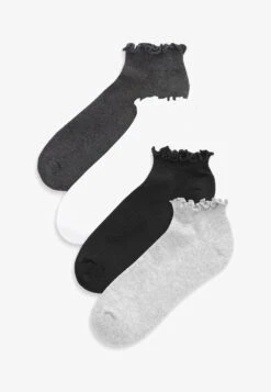 Next FRILL TRAINER SOCKS 4 PACK - Socken - Monochrome