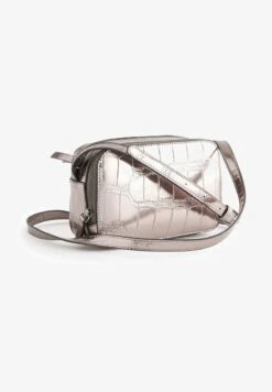Next CROC EFFECT - Umhängetasche - Pewter