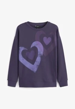 Next GRAPHIC - Sweatshirt - Purple Hearts -Next 3c34b8e43a9840d5a18251bba41852b9