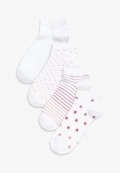 Next 4 PACK - Füßlinge - White Pastel -Next 3c5e90e3082f4f129858604f8c446b57