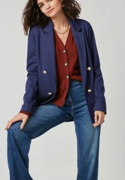 Next PONTE STANDARD - Kurzmantel - Blue -Next 3d2973f097214e4bbc4ae04ce77163b4