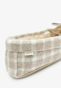 Next Slipper - Neutral Cream Check -Next 3dbc467d5a0e41bd93e3821cf443d0fa