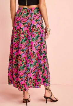 Next PANELLED MIDI TEXTURED STANDARD - Maxirock - Pink Floral -Next 3e31d8dfbdb44d9fb4180c01b247d64a