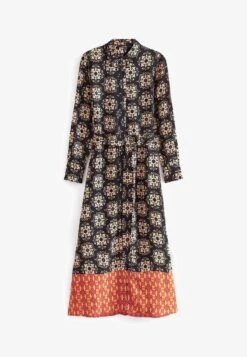 Next MIDI LENGTH STANDARD - Blusenkleid - Black Geo Border -Next 3edee65222c44a2083506550a871769b
